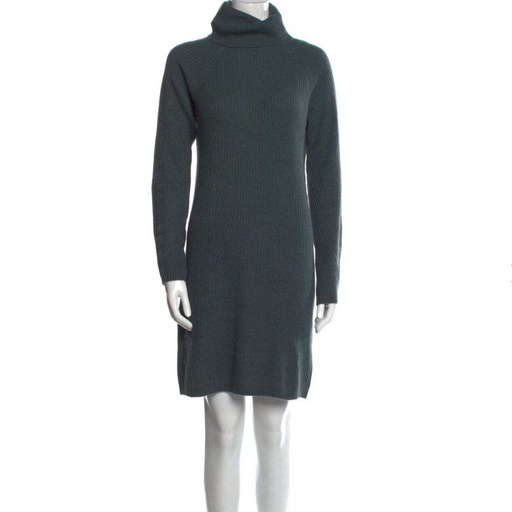 Elegant Black Turtleneck Mini Dress